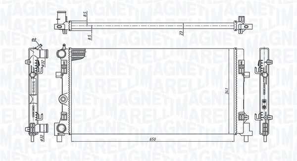 MAGNETI MARELLI Radiaator,mootorijahutus 350213127900